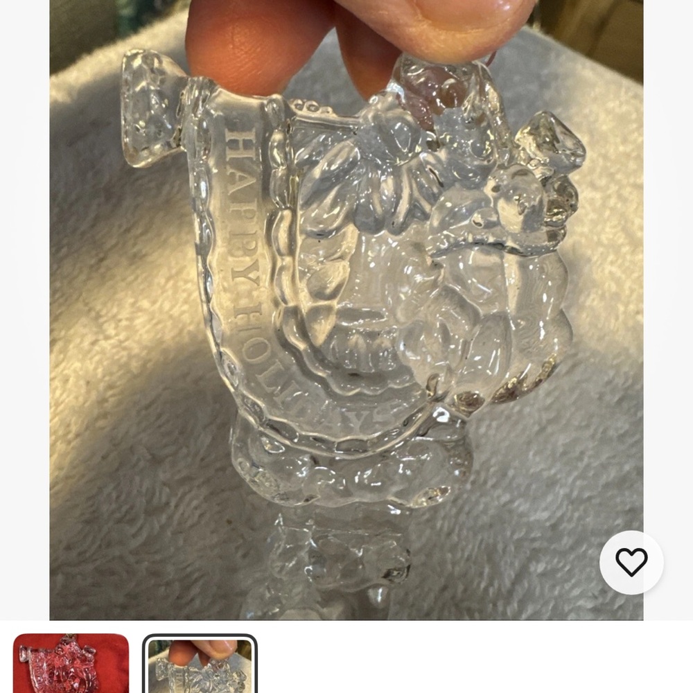 Vintage Mikasa Crystal Joyous Collection Angel Ornament Star